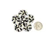 Medium Crystal Baguette Stone Flower Pin Brooch - 6 Colors (2.5x2.5in)