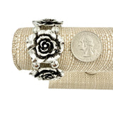 Silver Plated Multi Rose Stretch Bracelet