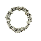 Silver Plated Multi Rose Stretch Bracelet