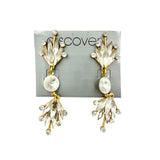 Vintage 1980s Crystal Dangle Earrings (0.75x3in)