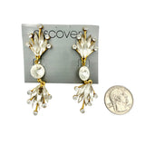 Vintage 1980s Crystal Dangle Earrings (0.75x3in)