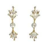 Vintage 1980s Crystal Dangle Earrings (0.75x3in)