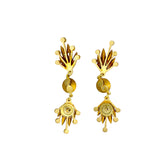 Vintage 1980s Crystal Dangle Earrings (0.75x3in)