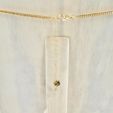 Bold Round Pendant Metal Chain Necklace (16+3in)