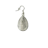 USA Flag Themed Patriotic Teardrop Fish Hook Earrings (0.75x2in)