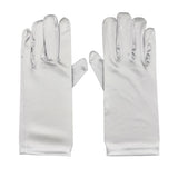 Short Satin Gloves Gloves - 11 Colors (Adult One Size)