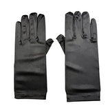 Short Satin Gloves Gloves - 11 Colors (Adult One Size)