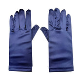 Short Satin Gloves Gloves - 11 Colors (Adult One Size)