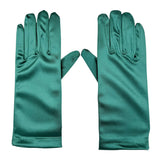 Short Satin Gloves Gloves - 11 Colors (Adult One Size)