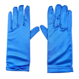 Short Satin Gloves Gloves - 11 Colors (Adult One Size)