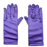 Short Satin Gloves Gloves - 11 Colors (Adult One Size)