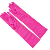 Medium Satin Gloves - 7 Colors (8 inches, Below Elbow)
