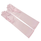 Medium Satin Gloves - 7 Colors (8 inches, Below Elbow)