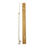 Paperclip Mother of Pearl Clover Pendant Necklace in Silver or Gold (16 + 2.5in)