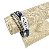 Oval Faith Charm Magnetic Clasp Bracelet (7.5in)