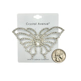 Butterfly Rhinestone Crystal Brooch Pin (3.33x2.03in)