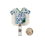 Scrub Life Nurse Medical Themed Retractable ID Holder (2.34x3.78in)