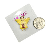 Pink Ribbon Praying Angel Breast Cancer Awareness Pin (1.18x1.18in)