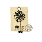 Dangling Spider & Spider Web Brooch (2.5x3in)