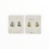 Pavé Crystal Teardrop Stud Earrings  in Silver or Gold (0.5x0.75in) (Copy)