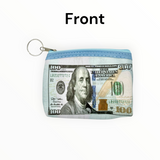 Hundred Dollar Bill Image Coin Purse Key Chain (Bulk - 12PCS)