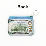 Hundred Dollar Bill Image Coin Purse Key Chain (Bulk - 12PCS)