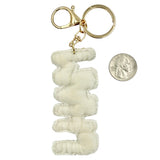 "MAHJ" Mahjong Themed Beaded Keychain (1.75X5in)