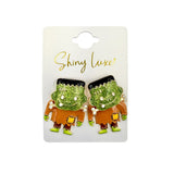 Frankenstein Monster Halloween Themed Post Earrings (1 x 1.25 in)