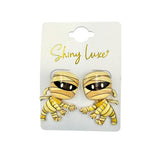 Mummy Halloween Themed Post Earrings (0.75 x 1.5 in)