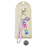 Checkered Acrylic Teacher Knotted Keychain (1.25 X 7 in)