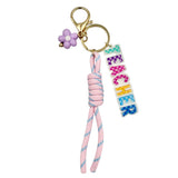 Checkered Acrylic Teacher Knotted Keychain (1.25 X 7 in)