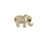 Crystal Elephant Pin Brooch (P1669)(1.25x1in)