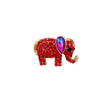 Crystal Elephant Pin Brooch (P1669)(1.25x1in)