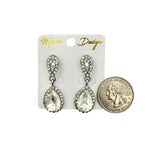 Small Crystal Teardrop Dangle Earrings (ER2649)(0.5x1.5)