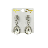 Small Crystal Teardrop Dangle Earrings (ER2649)(0.5x1.5)