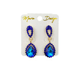 Small Crystal Teardrop Dangle Earrings (ER2649)(0.5x1.5)