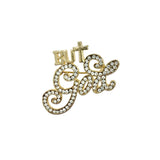 But God Religious Themed Brooch Pin (2 x 1.5 in)