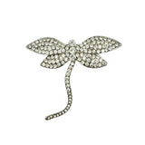 Large Crystal Dragonfly Pin Brooch in 2 Colors (P1621)(3x2.5in)