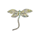 Large Crystal Dragonfly Pin Brooch in 2 Colors (P1621)(3x2.5in)