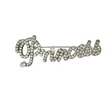 Princess Word Rhinestone Brooch Pin (3x1.25in)