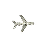 Crystal Airplane Pin Brooch (P1542)(1.75x1.25in)