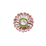 Sparkling Baguette Crystal Sunburst Brooch (1.75x1.75in)