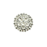 Sparkling Clear Crystal Dome Cluster Brooch (1.75x1.75in)