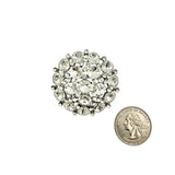 Sparkling Clear Crystal Dome Cluster Brooch (1.75x1.75in)