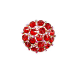 Sparkling Clear Crystal Dome Cluster Brooch (1.75x1.75in)