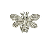 Crystal Bee Pin Brooch (06720)(2.25x1.5in)