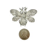 Crystal Bee Pin Brooch (06720)(2.25x1.5in)