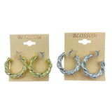 Blossom Twisted Hoop Earrings
