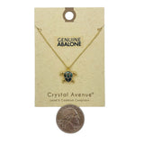 Genuine Abalone Turtle Pendant Necklce (18+3in)