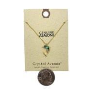 Genuine Abalone Dolphin Pendant Necklace